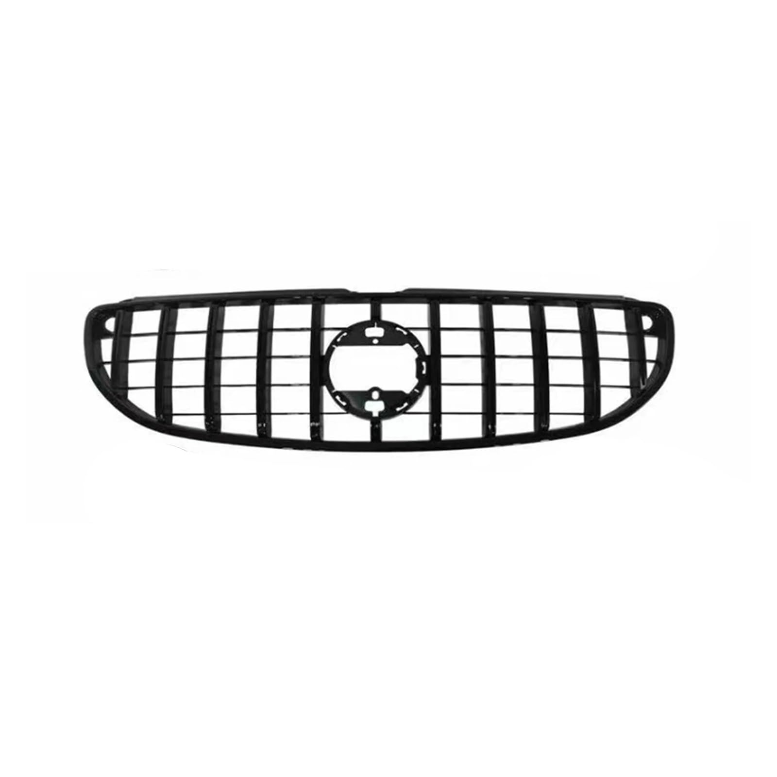 Facelift Grill Für Benz Für Smart Für Fortwo W453 2-Türer 2015-2019 Für Coupé Kühlergrill Grill GT Style Silber Schwarz Oberes Stoßstangenhauben-Maschengitter Kühlergrill Passend(Schwarz) von WANSONGHUI