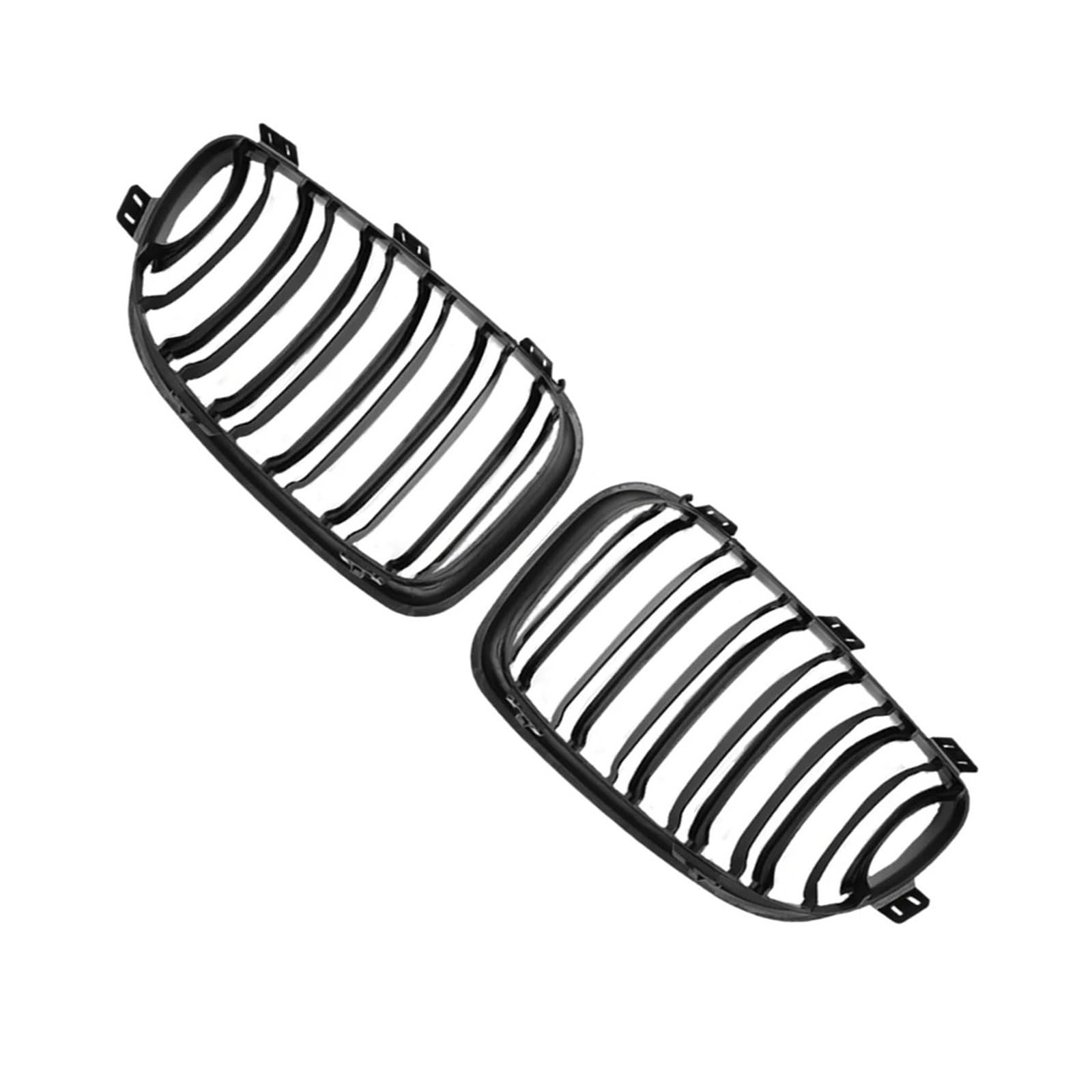 Facelift Grill Für E81 3-Türer Facelift (Nicht M-Paket) 09/2007-2012 2-teiliges Auto-Frontstoßstangen-Nierengitter, Renngitter, ABS-Doppellamellen Kühlergrill Passend von WANSONGHUI