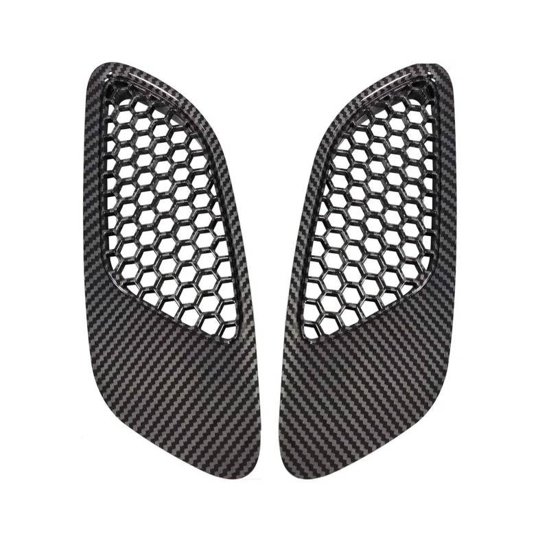 Facelift Grill Für E90 E91 E92 E93 Für M3 Typ 2007-2011 2012 2013 2 STÜCKE Carbon Look Motor Vorne Motorhaube Haube Vent Lufteinlass Abdeckung Kühlergrill Passend(Carbon Fiber Look) von WANSONGHUI