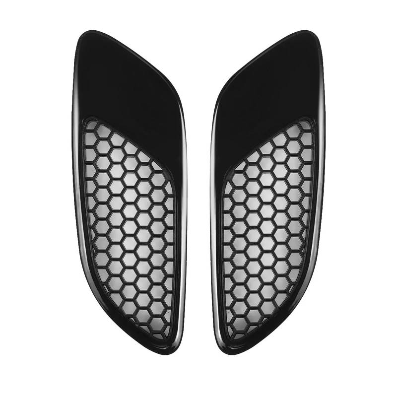 Facelift Grill Für E90 E91 E92 E93 Für M3 Typ 2007-2011 2012 2013 2 STÜCKE Carbon Look Motor Vorne Motorhaube Haube Vent Lufteinlass Abdeckung Kühlergrill Passend(Glossy Black) von WANSONGHUI
