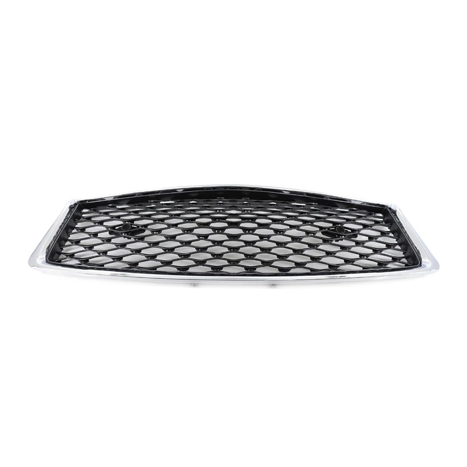 Facelift Grill Für Infiniti Q50 Q50S 2018 2019 2020 2021 2022 2023 Auto Honeycomb Frontstoßstange Center Upper Mesh Grille Grill Mit Sensorloch Kühlergrill Passend(Chrome Black) von WANSONGHUI
