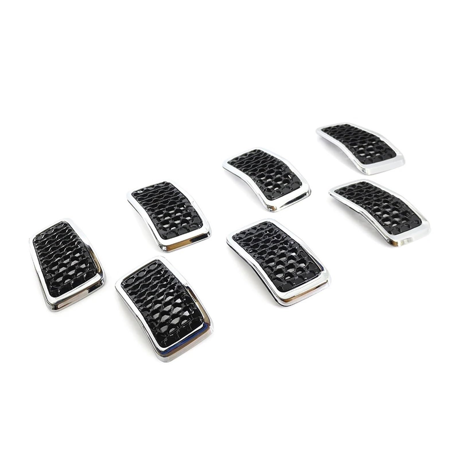 Facelift Grill Für Jeep Für Cherokee 2019 2020 2021 2022 7Pcs Glänzend Schwarz/Chrom Auto Vorderen Stoßfänger Nieren Mesh Grille Zubehör Kühlergrill Passend(Chrome Black) von WANSONGHUI