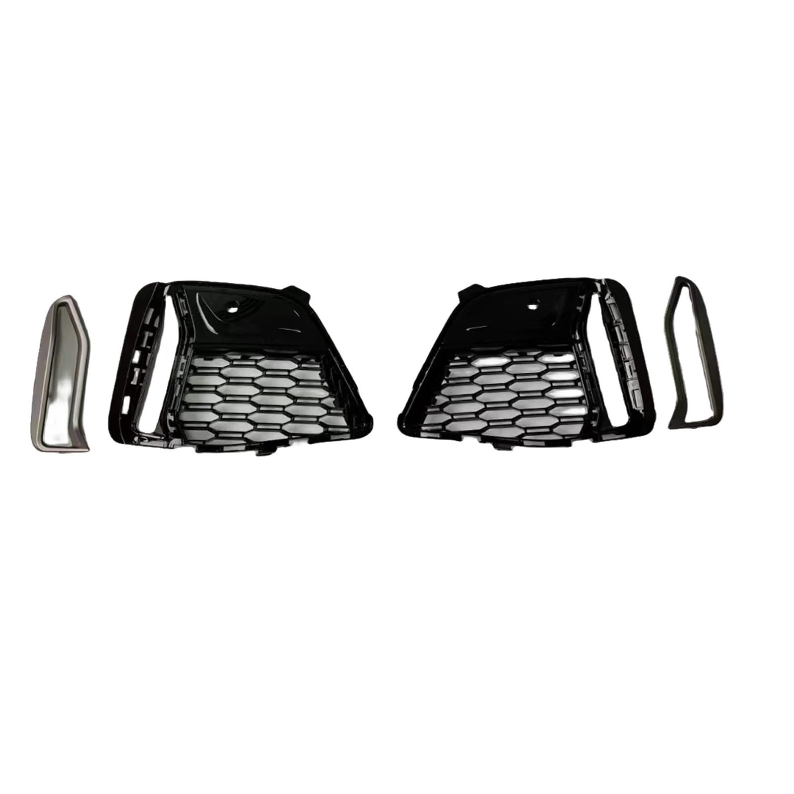 Facelift Grill Für M340i 330i 3er G20 G21 G28 2019-2022 Frontstoßstange Nebelscheinwerfer Grillabdeckung Seitenlüftungsrahmen Grille Ziernetz Kühlergrill Passend(Glossy Black) von WANSONGHUI