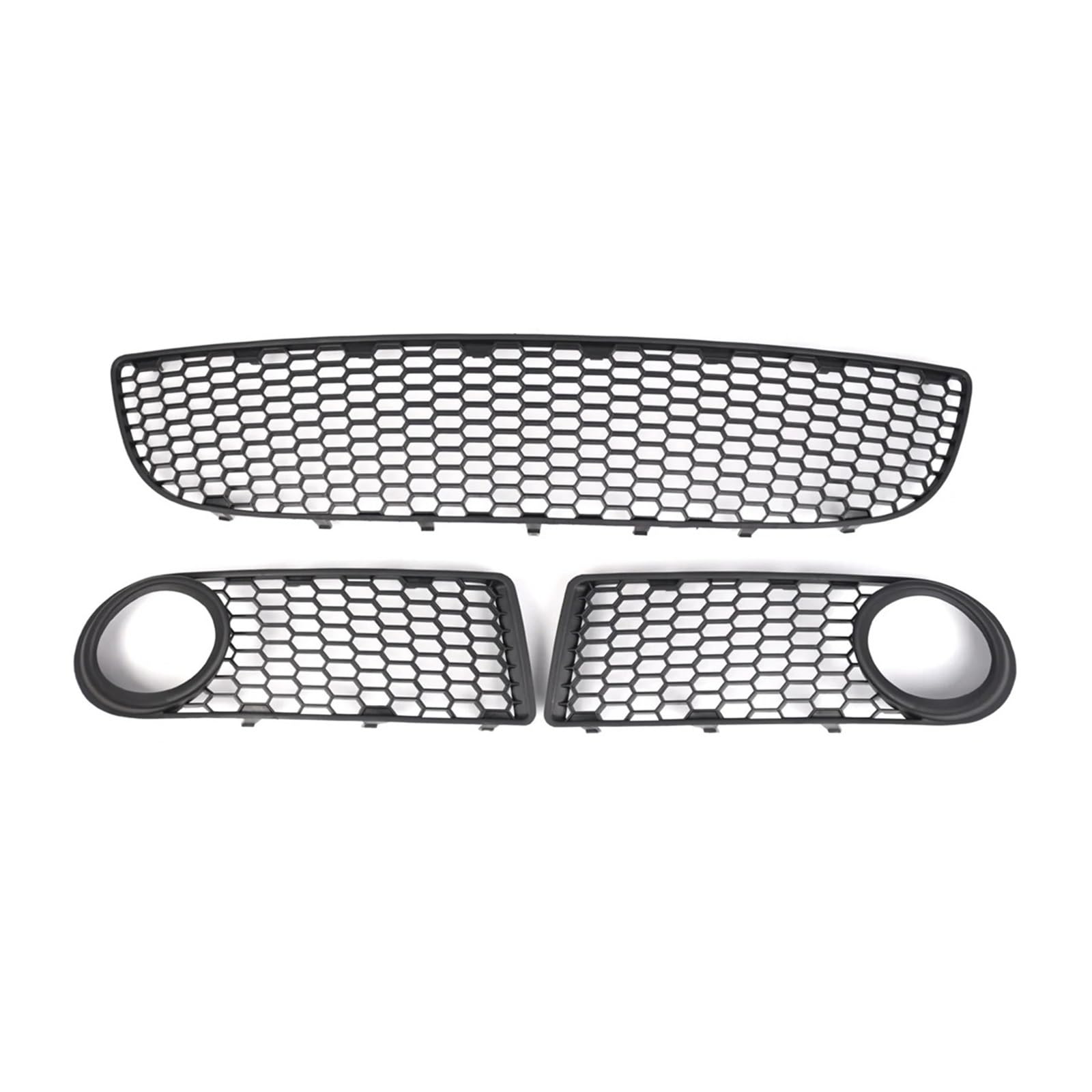 Facelift Grill Für VW Für Beetle Für Cabrio 2006-2010 Auto Frontstoßstange Unterer Nebelscheinwerfer Entlüftungsgrill Grillabdeckung Fall ABS Schwarz Kühlergrill Passend(3pcs Grille) von WANSONGHUI