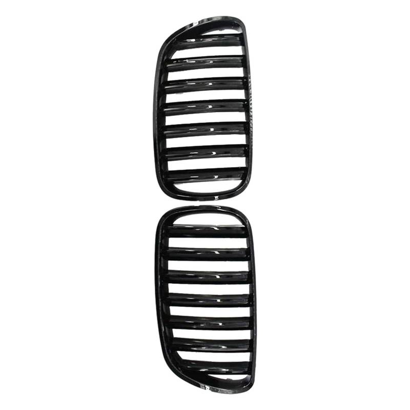 Facelift Grill Für X3 E83 2007 2008 2009 2010 Ersatzteil 51113420087 51113420088 Frontstoßstange Nierengrill Auto-Styling Renngitter Kühlergrill Passend(Gloss Black) von WANSONGHUI