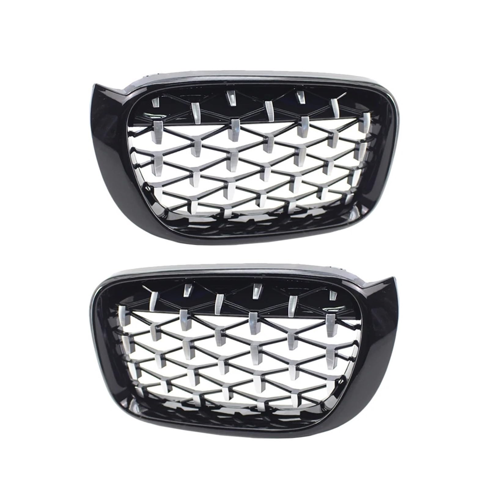 Facelift Grill Für X3 F25 Facelift Für X4 F26 2014 2015 2016 2017 Glänzend Schwarz/Chrom Auto Vorderen Stoßfänger Nierengrill Racing Grille Diamant Stil Kühlergrill Passend(Black Chrome) von WANSONGHUI