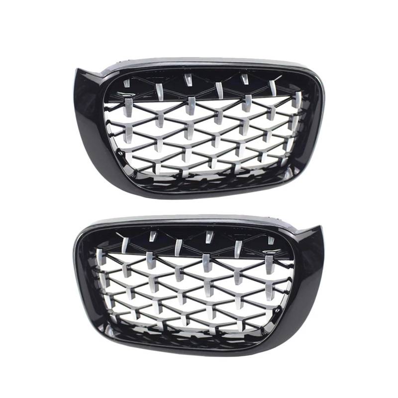 Facelift Grill Für X3 F25 Facelift Für X4 F26 2014 2015 2016 2017 Glänzend Schwarz/Chrom Auto Vorderen Stoßfänger Nierengrill Racing Grille Diamant Stil Kühlergrill Passend(Black Chrome) von WANSONGHUI