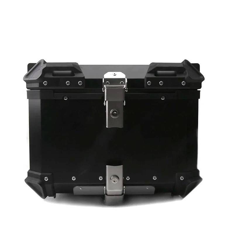 Motorrad Gepäckträger Für CFMOTO Für 800MT Motorrad Stamm Box Seite Gepäck Fall Pannier Rack Rahmen Hinten Helm Unterstützung(45L Topcase Black) von WANSONGHUI