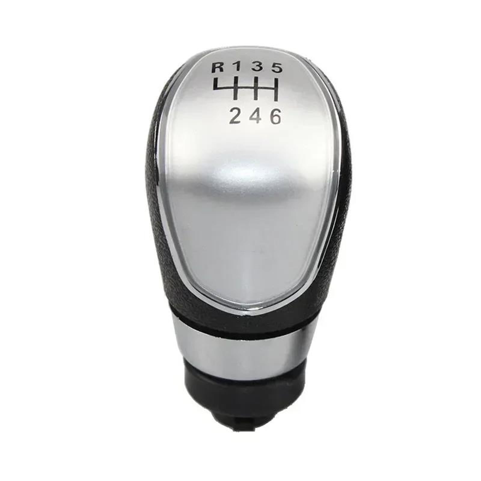 Schaltknauf Abdeckung Für Ford Für Mondeo MK4 Fiesta MK7 Galaxy MK3 Kuga 2008-2013 5/6 Geschwindigkeit Schaltknauf Stick Kopf Hebel Griff Auto Schalthebel(6 Speed Silver) von WANSONGHUI