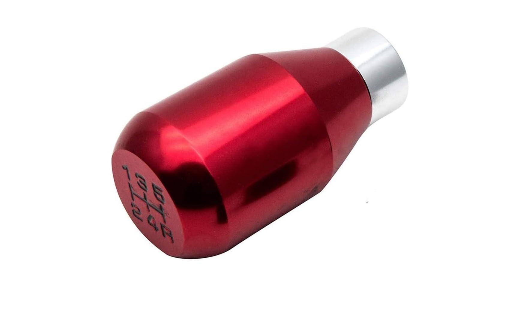 Schaltknauf Abdeckung Universal 5 Speed ​​Shifter Adapter Manuelle Metall Chrom Schaltknauf Hebel Stick Stift Griff Kopf Schwarz Schwarz Auto Schalthebel(Red) von WANSONGHUI