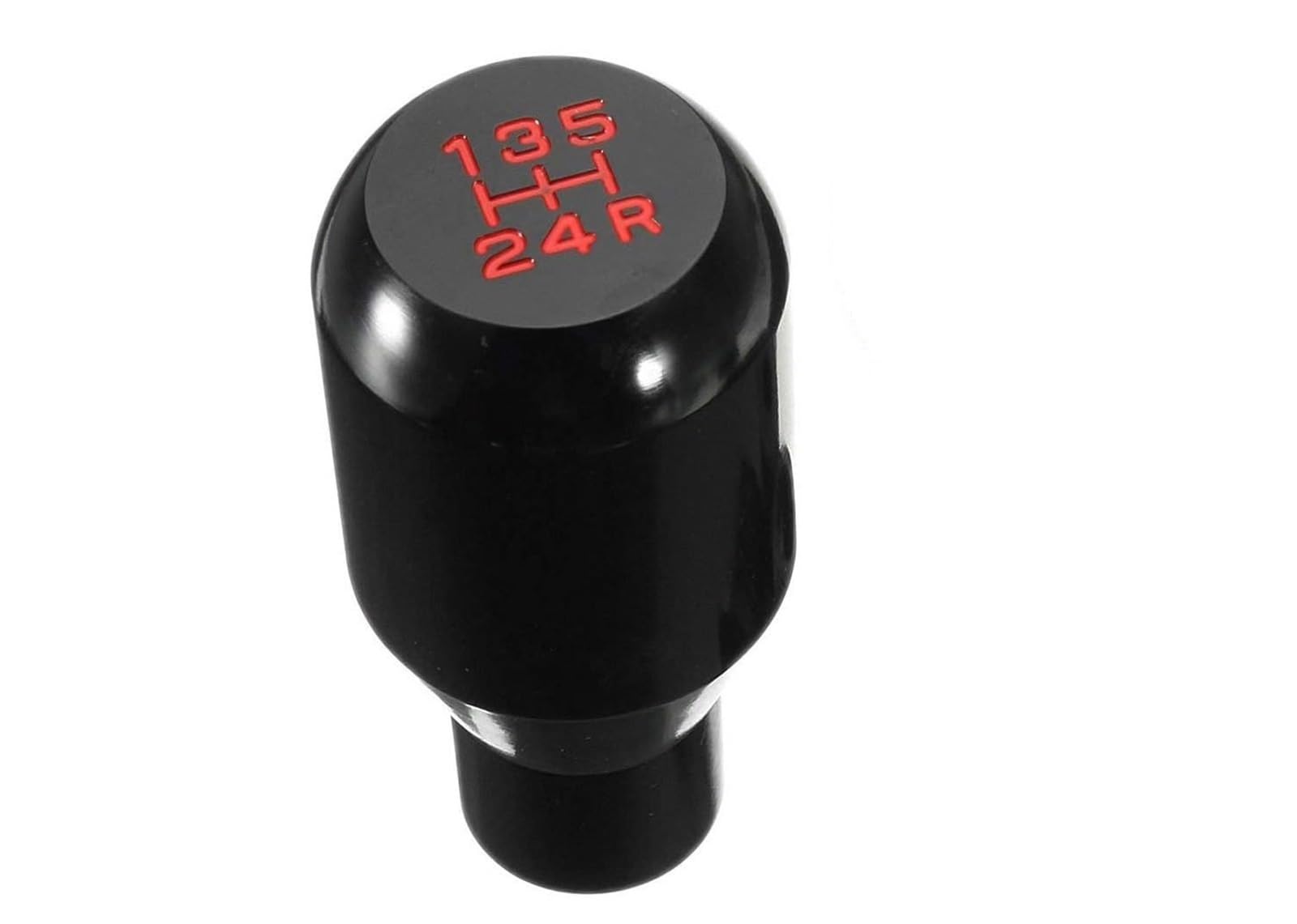 Schaltknauf Abdeckung Universal 5 Speed ​​Shifter Adapter Manuelle Metall Chrom Schaltknauf Hebel Stick Stift Griff Kopf Schwarz Schwarz Auto Schalthebel(Schwarz) von WANSONGHUI