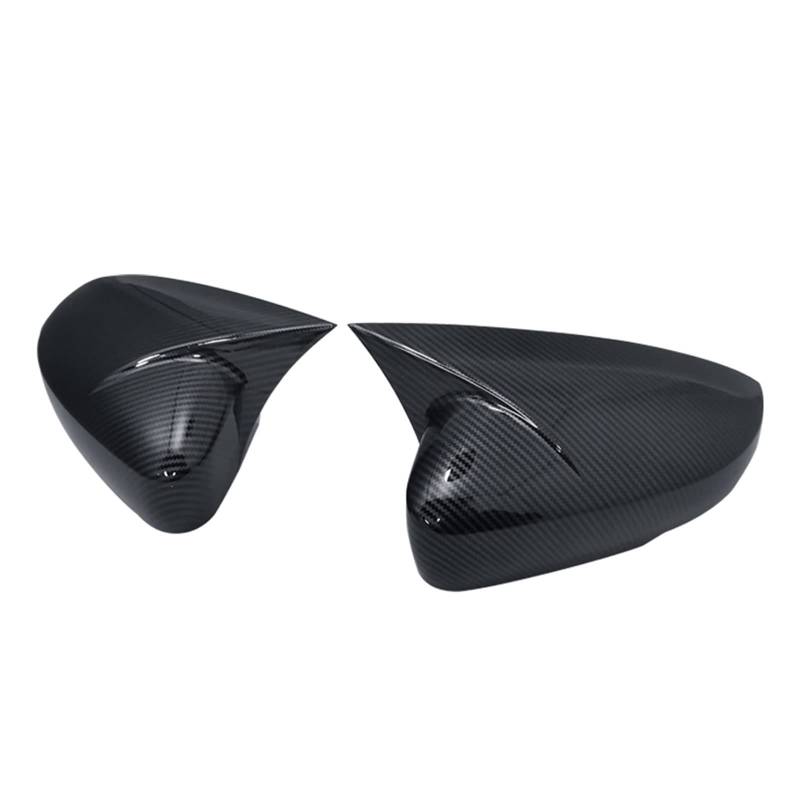 Spiegelkappen Für VW Für Polo Für MK5 Für 6R Für 6C 2009–2017 2 Stück ABS-Seitenrückspiegel-Abdeckkappen Shell Trim Auto Spiegelkappen(Carbon fiber pattern) von WANSONGHUI