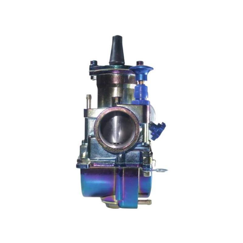 Vergaser Motor Universal Vergaser Bunte Galvanik PWK24 26 28 30 32 34 Mm Mit Grünem Filter, Platin-Finish Motorrad Carburetor(PWK32) von WANSONGHUI