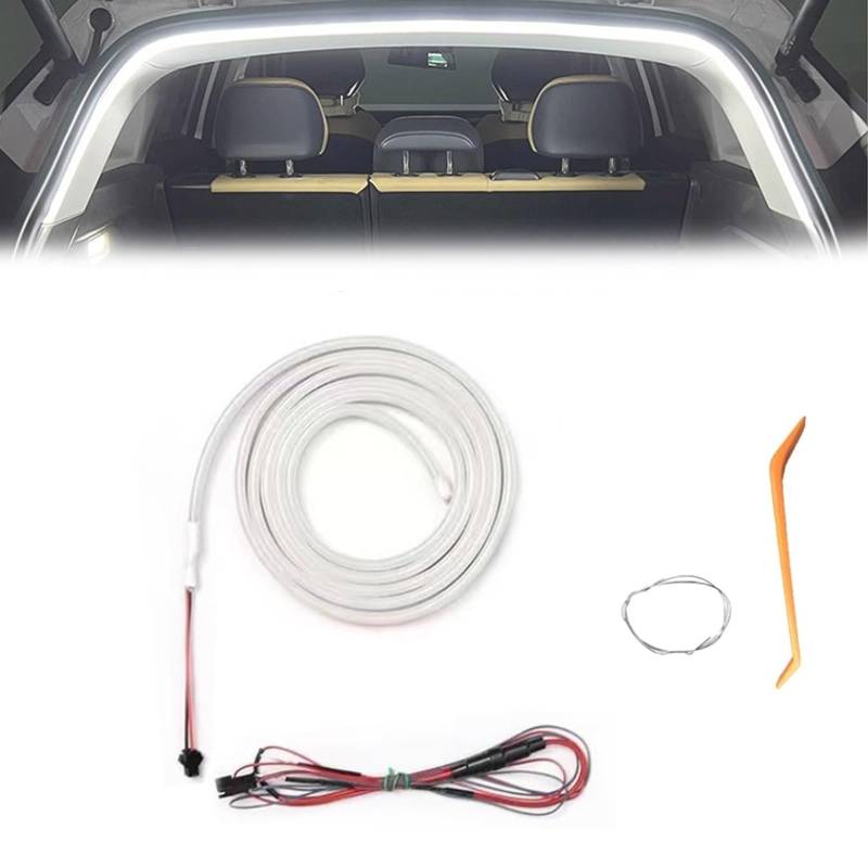 Dynamic Flowing Car Trunk Light Strip, Flexible Cuttable Car Trunk Led Light Strip, Led Strip Light for Car Trunk Cargo Area, for Cars SUV Vans Trucks (4m-Constant,White) von WANWEN