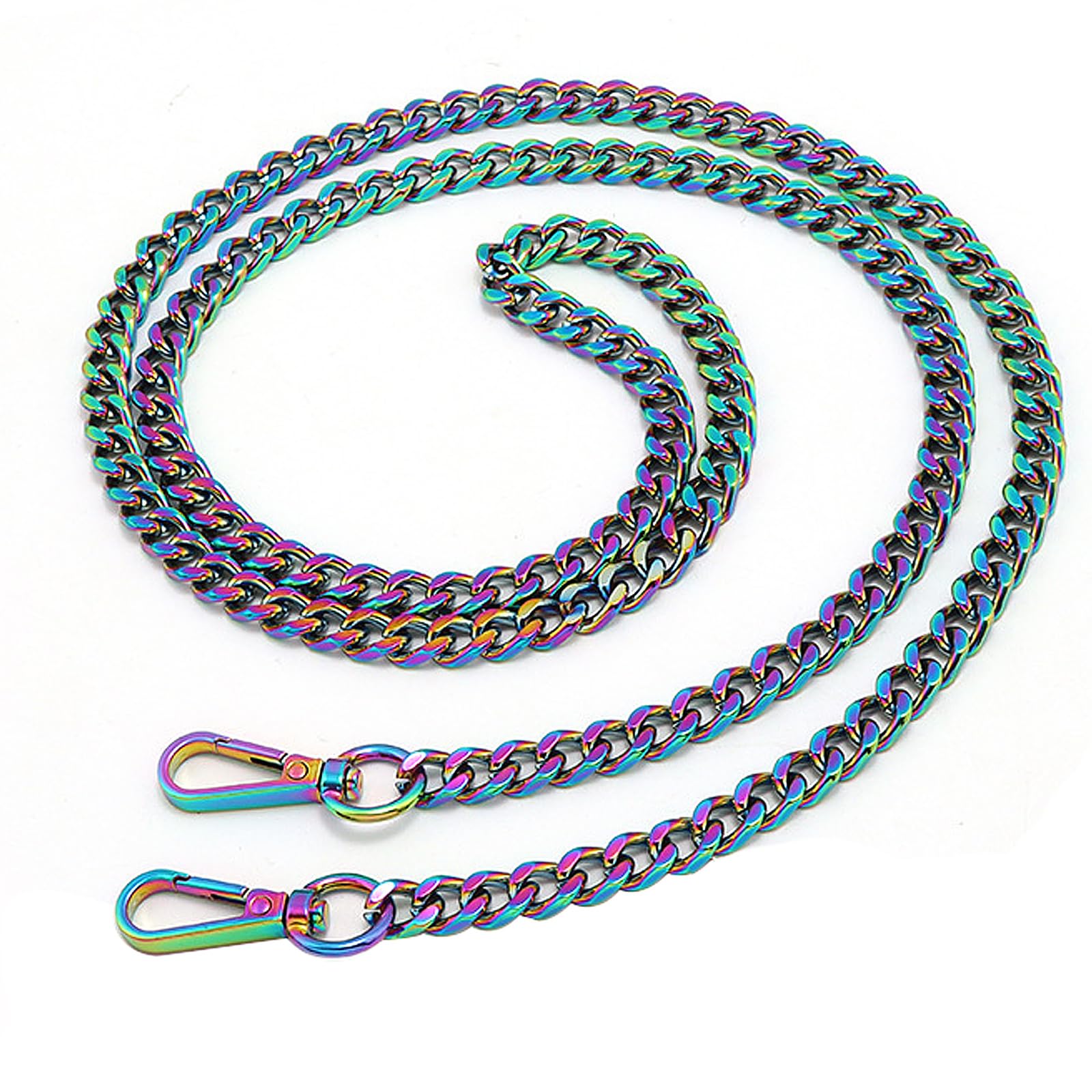 WANYI 120CM Taschenkette Regenbogen Taschengurte zum Wechseln Metallkette Taschenriemen Handykette Geldbörsenkette Hosenkette für DIY Taschen Handtasche Geldbörse mit Karabiner WANYI 120CM Taschenkette Regenbogen Taschengurte zum Wechseln Metallkette Taschenriemen Handykette Geldbörsenkette Hosenkette für DIY Taschen Handtasche Geldbörse mit Karabiner von WANYI