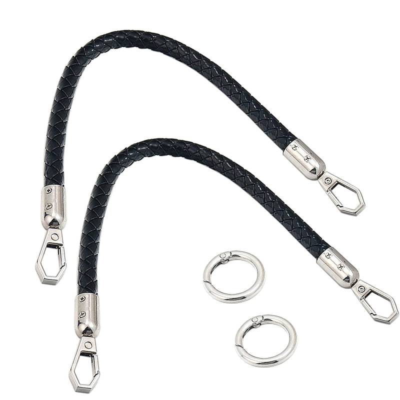 WANYI 2 Stück 30CM Handykette Taschenhenkel Leader Taschengurte zum Wechseln Universal Ersatzkettenriemen Handygurt Handyband Schlüsselkette Taschengriffe für Schlüssel Handtaschen Geldbörsen(Silber) von WANYI