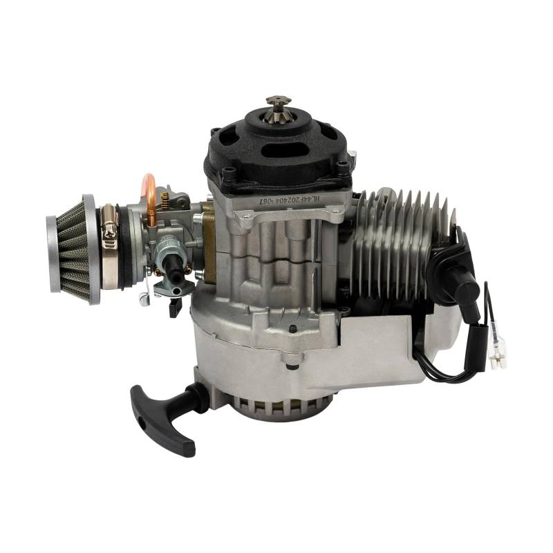 49CC Mini-Motorradmotor, 2-Takt-Einzylindermotor mit elektronischer Zündung und Handstart, max Leistung 1,9KW, für 49CC 2-Takt-Motorradmotor von WAPHOERTE