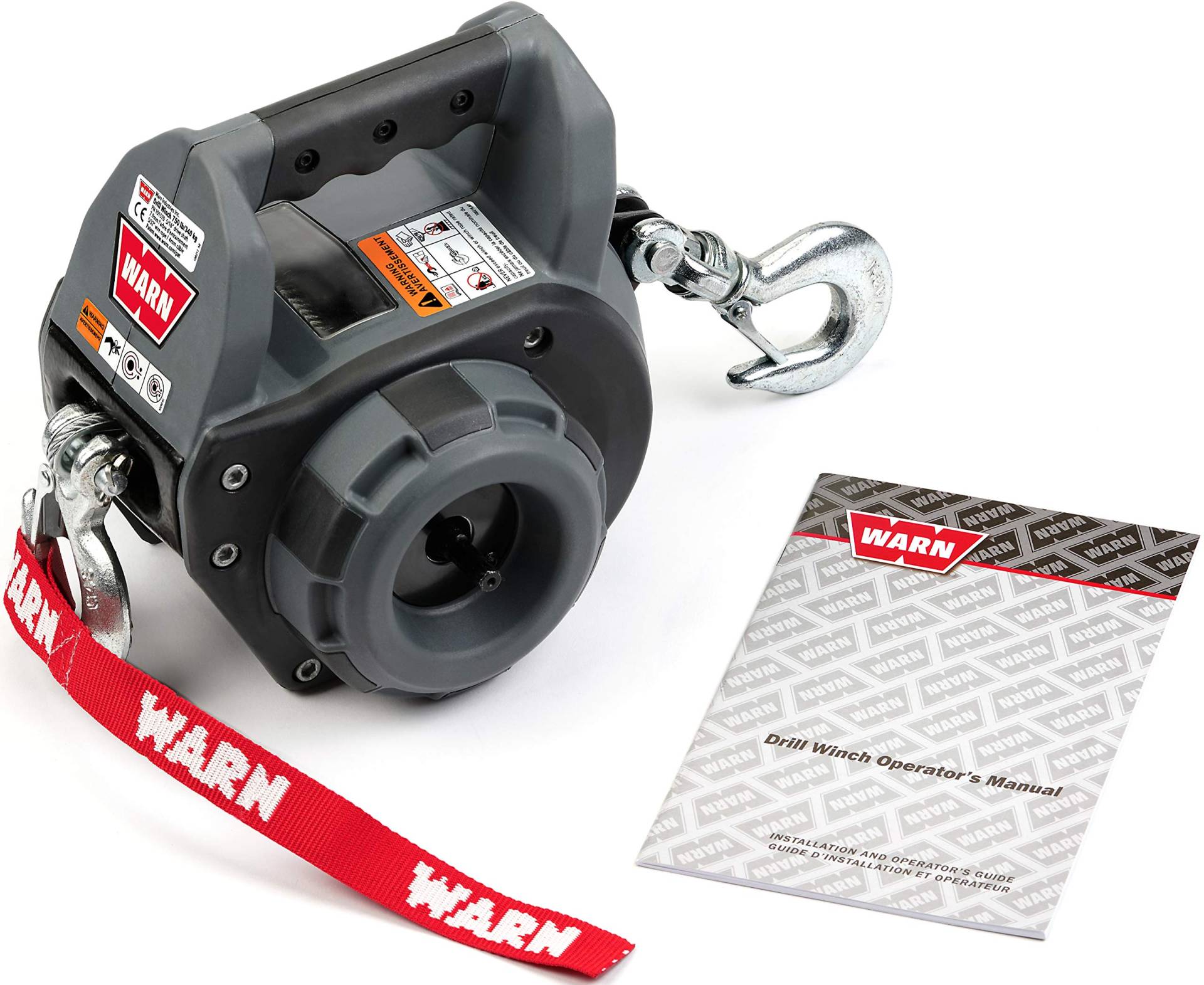 WARN 101570 Tragbare Handwinde mit 9 m Stahldrahtseil: 340 kg Zugkraft, grau. WARN 101570 Tragbare Handwinde mit 9 m Stahldrahtseil: 340 kg Zugkraft, grau. von WARN