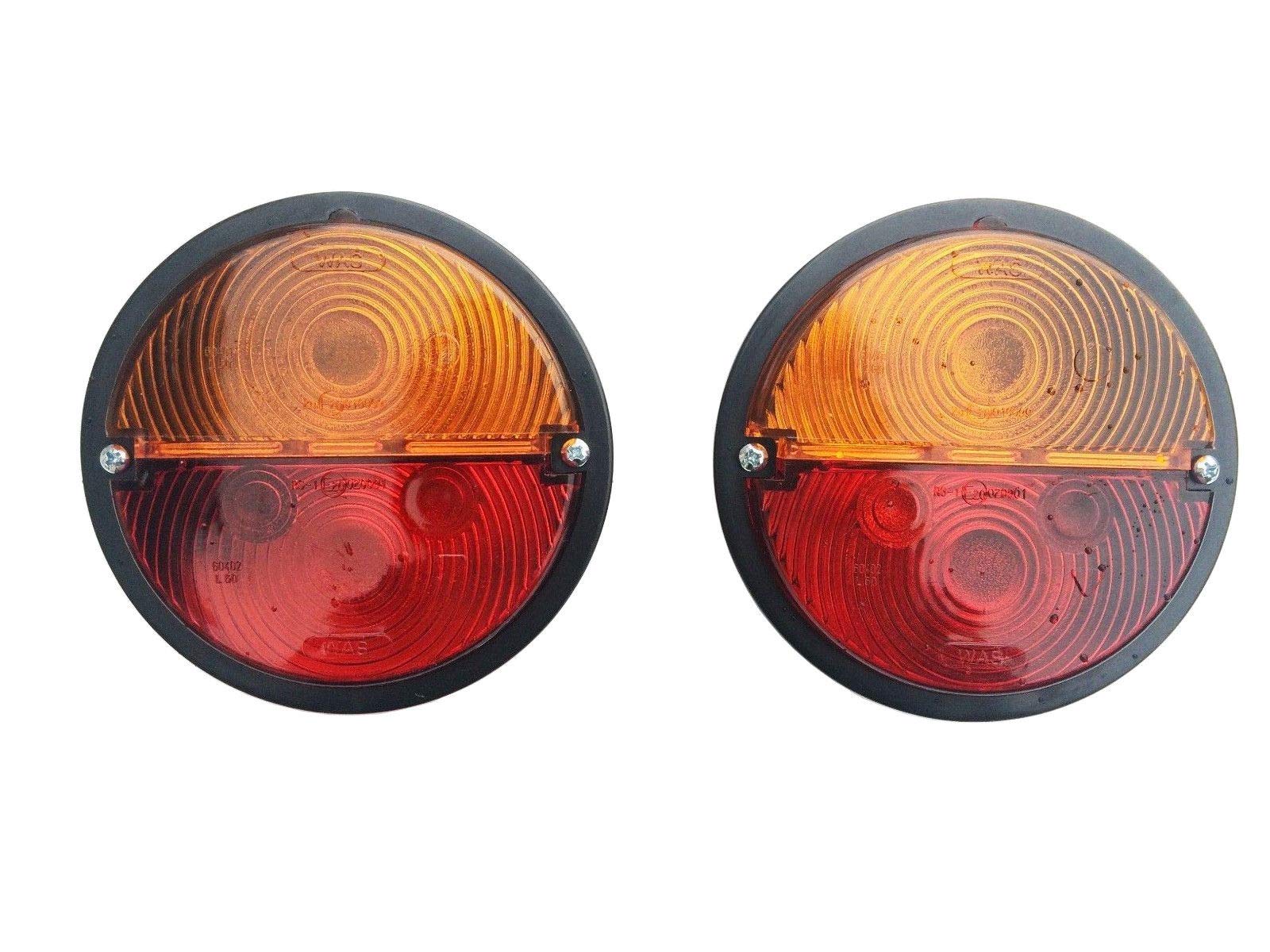 2x Rückleuchte mit Blinker RUND ⌀132 Rücklicht Schlepper Oldtimer Trecker SET 2x Rückleuchte mit Blinker RUND ⌀132 Rücklicht Schlepper Oldtimer Trecker SET von WAŚ