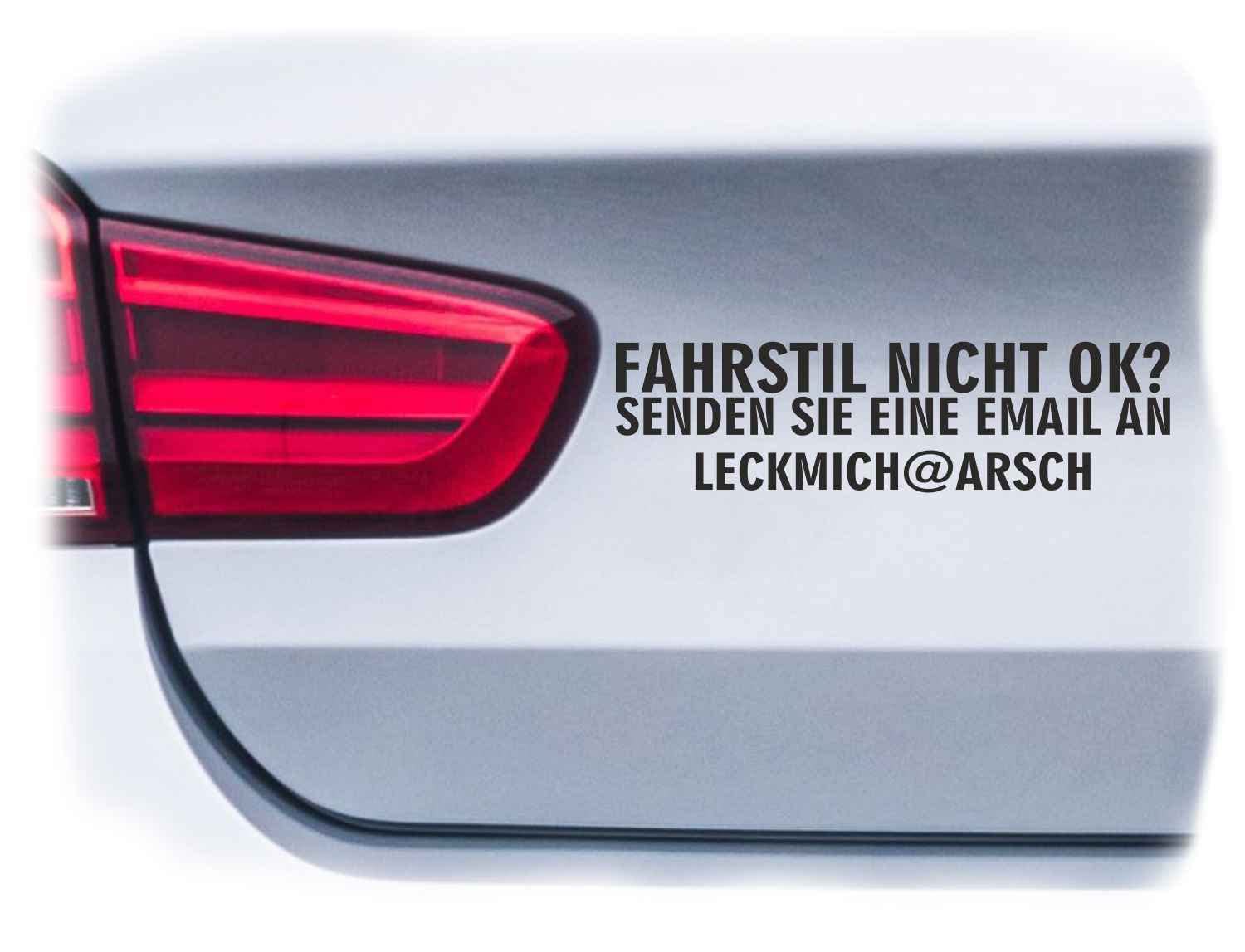 WB wohn trends Auto-Aufkleber, Fahrstil Nicht ok? Tuning-Scene Tuner, dunkelblau, 15cm breit, Farbe und Größe wählbar, KFZ-Sticker LKW Spruch WB wohn trends Auto-Aufkleber, Fahrstil Nicht ok? Tuning-Scene Tuner, dunkelblau, 15cm breit, Farbe und Größe wählbar, KFZ-Sticker LKW Spruch von WB wohn trends