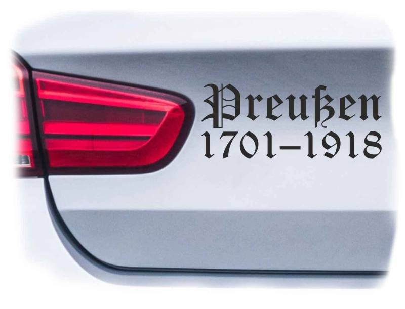 WB wohn trends Auto-Aufkleber, Preußen 1701-1918, schwarz, 15cm breit, Farbe und Größe wählbar, KFZ-Sticker LKW Spruch von WB wohn trends