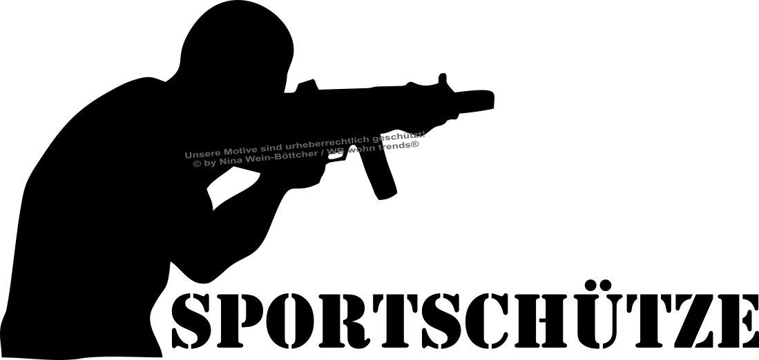 WB wohn trends Auto-Aufkleber, Sportschütze Lang-Waffe Gewehr Schütze, schwarz, 50cm breit, Farbe und Größe wählbar, KFZ-Sticker LKW Spruch WB wohn trends Auto-Aufkleber, Sportschütze Lang-Waffe Gewehr Schütze, schwarz, 50cm breit, Farbe und Größe wählbar, KFZ-Sticker LKW Spruch von WB wohn trends