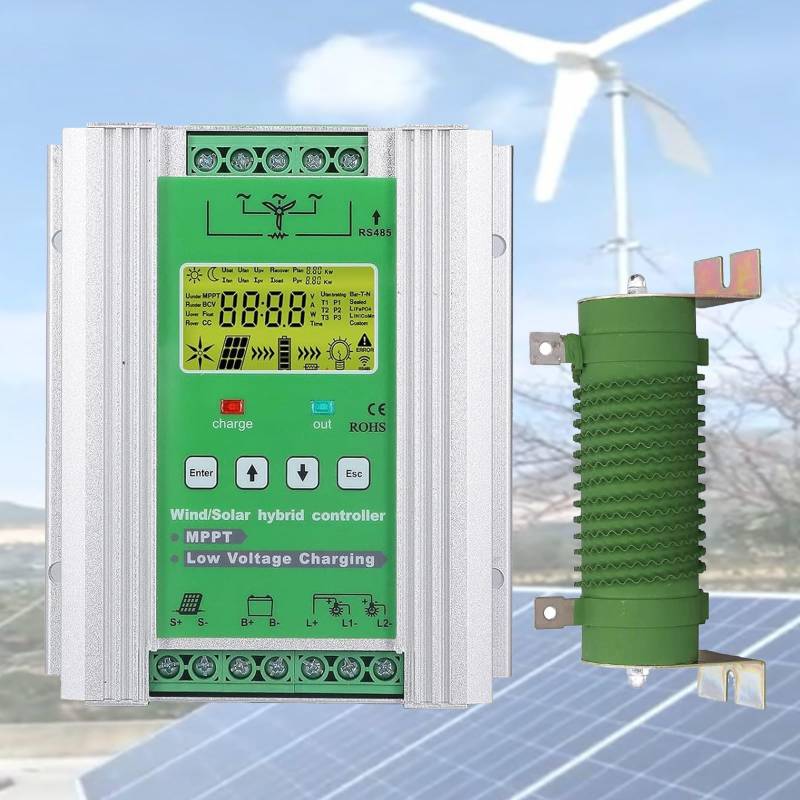 6000W-12000W Windturbine Solar Hybrid MPPT Charge Boost Controller 12V/24V/48V Batterie Off Grid Controller,für Windturbinengenerator-Ladegerät,mit Entlader geeignet(6000W,24V/48V) von WBDBINGL