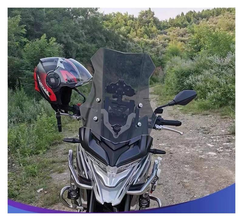 Windschutzscheibe Motorräder ERHÖHTE WINDSCHUTZSCHEIBE Motorrad-Bildschirm Windschutzscheibe Für Loncin VOGE Valico 300DS 500DS 650DS 650DS Erhöhen Sie Den Windschutzabweiser von WBFLZTYOP