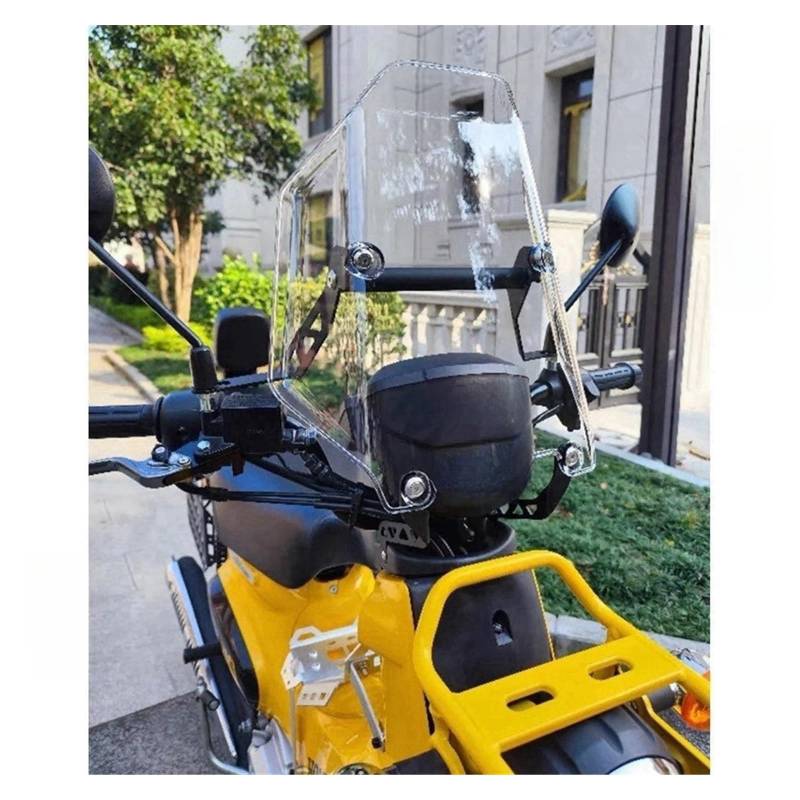 Windschutzscheibe Motorräder Für Ho&nda Cross Cub 110 CC110 CC 110 2023 Motorrad Zubehör Windschutzscheibe Windschutz Windabweiser Viser Visier Transparent von WBFLZTYOP