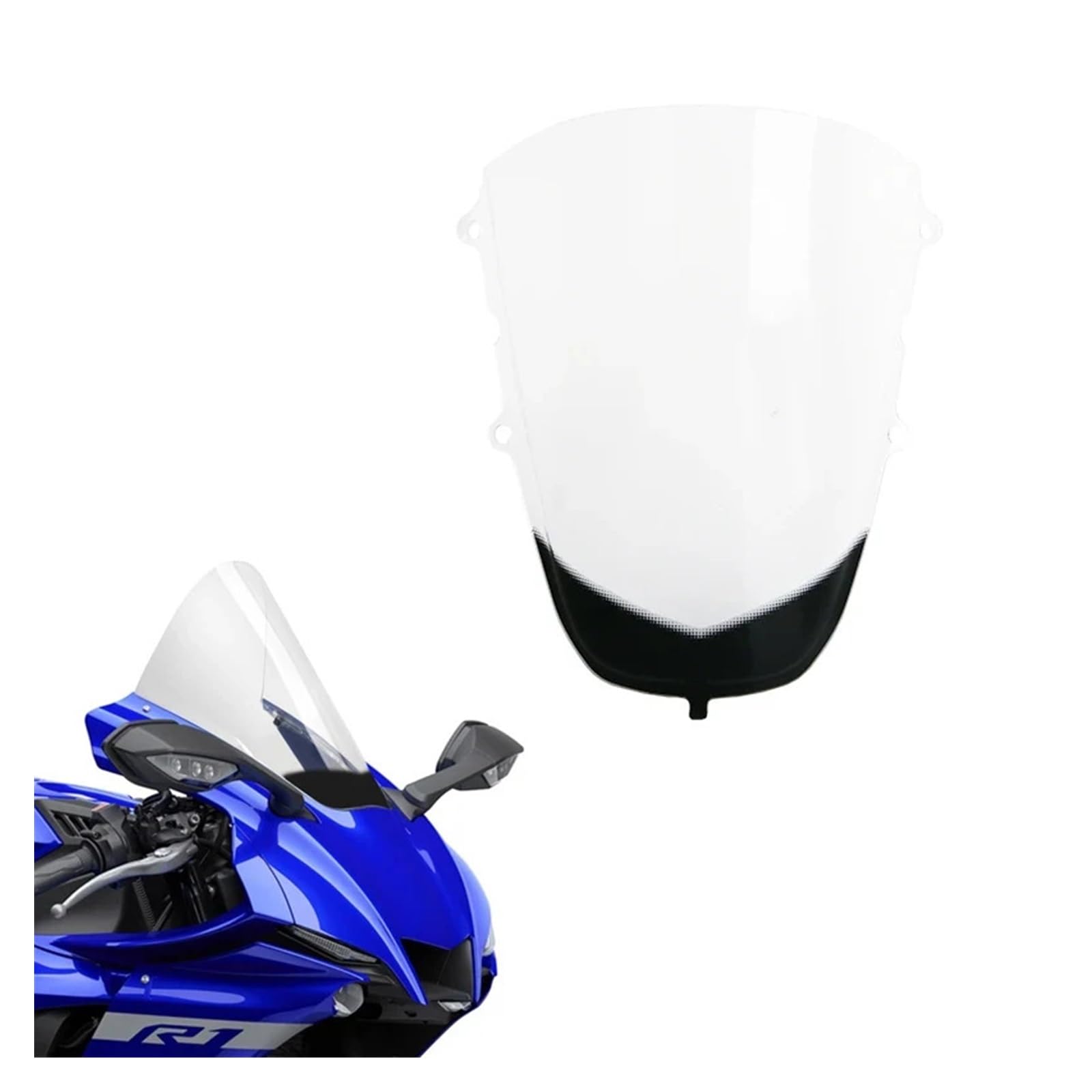 Windschutzscheibe Motorräder Windschutzscheiben-Fallverkleidung Für Ya&maha YZF-R1 R1 2020-2024 Motorrad-Windabweiser Scheinwerfer-Windschutzscheibenabdeckung Spoiler Shelter Windschutzscheibe Motorräder Windschutzscheiben-Fallverkleidung Für Ya&maha YZF-R1 R1 2020-2024 Motorrad-Windabweiser Scheinwerfer-Windschutzscheibenabdeckung Spoiler Shelter von WBFLZTYOP