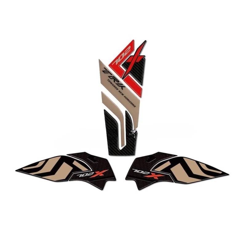 Motorrad Tank Pads Für Benelli TRK 702X TRK 702 X 2024 TRK702X Zubehör Epoxidharz Aufkleber Kit Tank Pad Aufkleber von WBGDUIFLAS