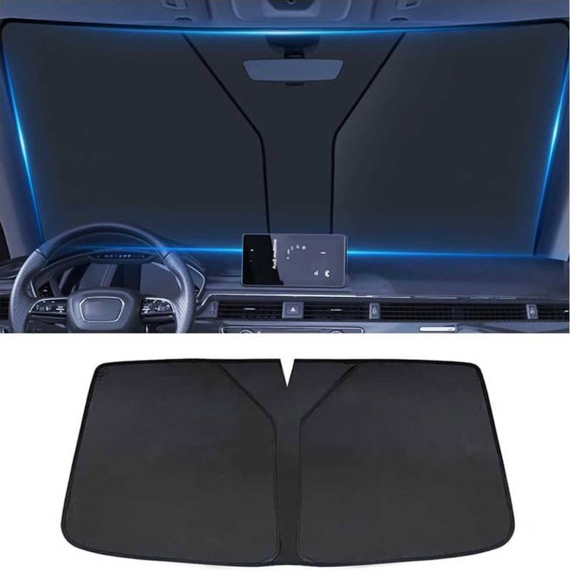 Auto Windschutzscheibe Sonnenblende für Lexus RX 2023-2024, Auto Frontscheibe Innen Windschutzscheibe Sonnenschirm Faltbares Design,Black von WBWBB