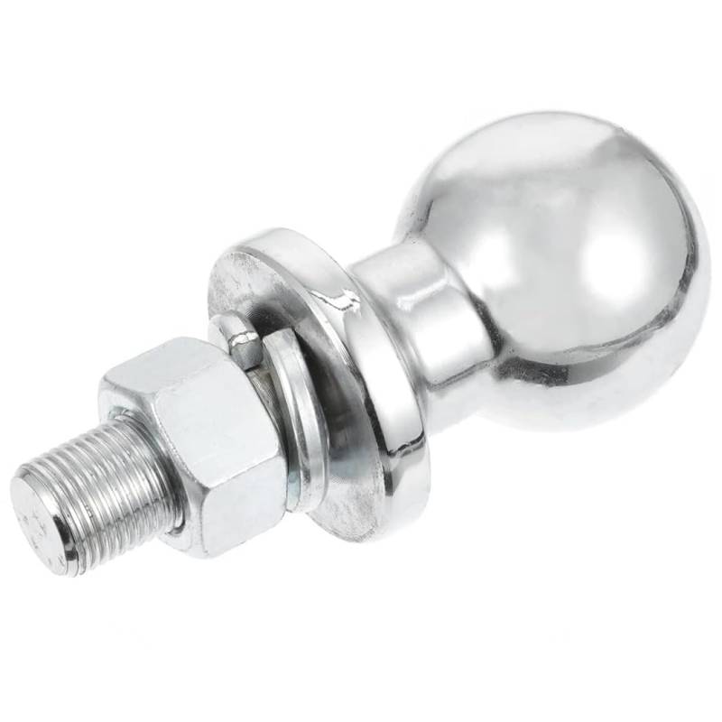 WBYNB Anhängerkupplungskugel, 50mm 3.5T, Ø22mm Schraube, Kugelkopf Ackerschiene, Anhängerkupplung Quad, Kugelkopf Traktor Ackerschiene, Silber von WBYNB