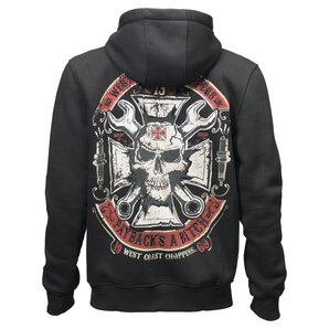 West Coast Choppers Mechanic Zip-Hoodie Schwarz von West Coast Choppers