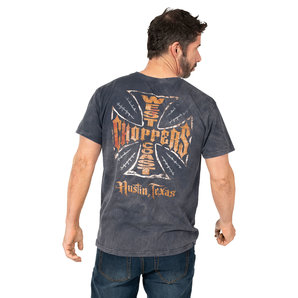WCC Web Cross T-Shirt Blau West Coast Choppers von West Coast Choppers