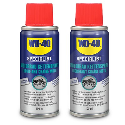 Wd-40 2x 100ml Motorrad Kettenspray [Hersteller-Nr. 49924/NBA] von WD-40
