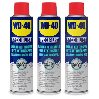 Wd-40 3x 250ml Fahrrad Kettenspray [Hersteller-Nr. 49703/NBA] von WD-40