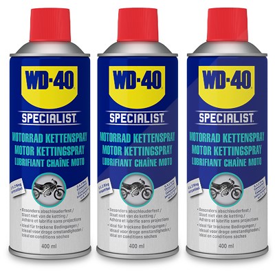 Wd-40 3x 400ml Motorrad Kettenspray [Hersteller-Nr. 56786/46NBA] von WD-40