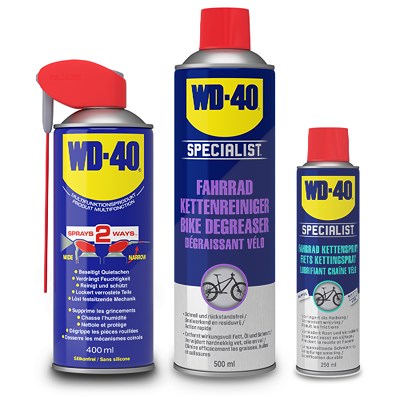 Wd-40 400ml Multifunktionsspray + 500ml Reiniger + 250ml Kettenspay [Hersteller-Nr. 40668223] von WD-40