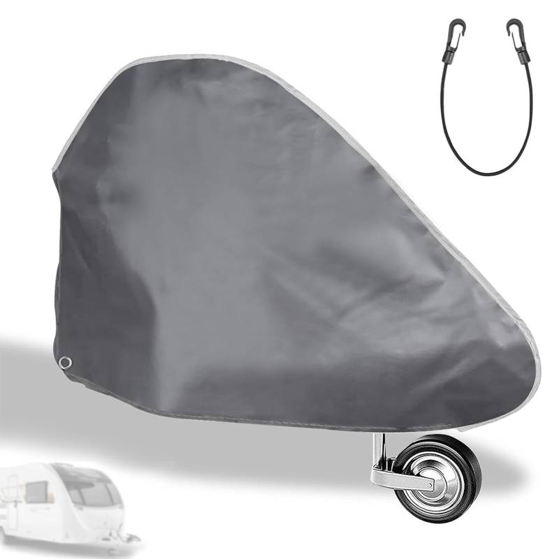 Deichselabdeckung Wohnwagen Groß 130x75cm Deichselhaube mit Elastischer Kordelhaken Universal XXXL Abdeckung Anhängerdeichsel Wasserdicht Deichselschutzhülle für Wohnwagen PKW von WDFCN