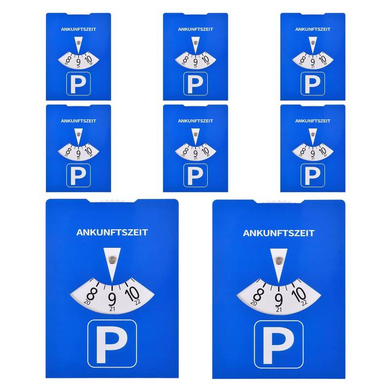 WDFCN 10 Stück Parkscheibe Pappe 11x15cm Blau Parkscheibe Auto Parkuhr Papier Parkuhr Parking Disc Für Kfz Auto Parken Park Scheibe Parkuhr Aus Pappe von WDFCN