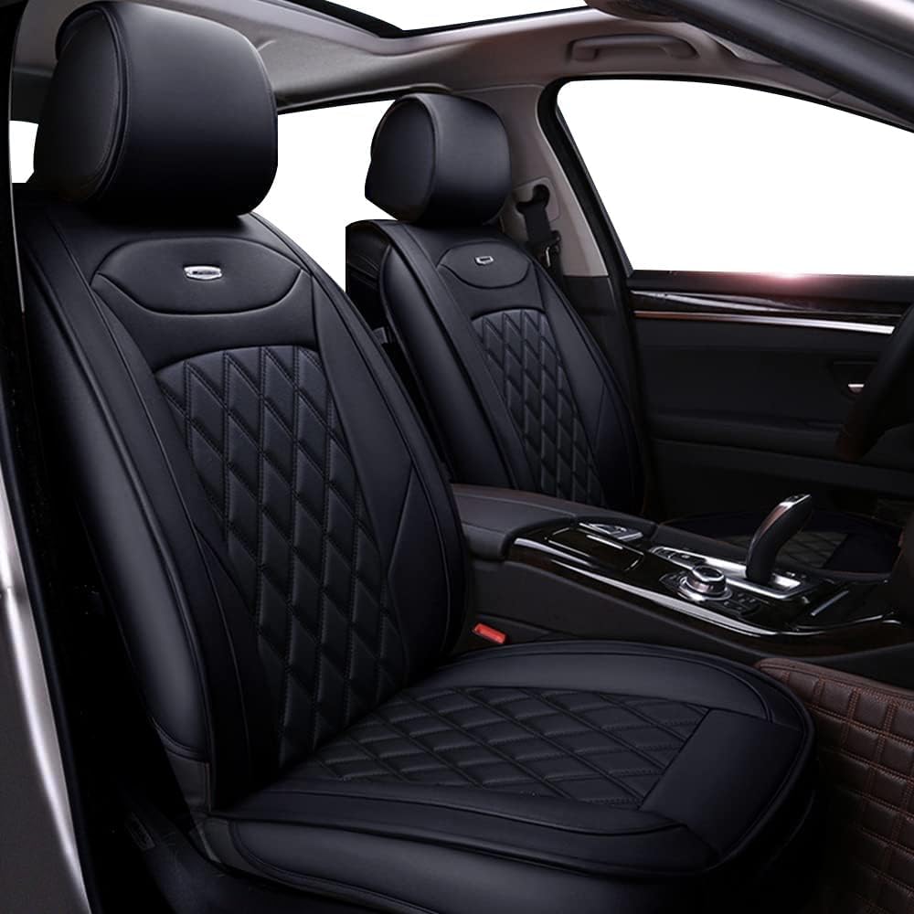 WDXIA Sitzbezüge Auto Vordersitze 2 Stück für VW Passat Variant Typ B6/3C ab Bj.2005-2010, Luxus Kunstleder wasserdichte Autositz Protektor Komplett-Set von WDXIA