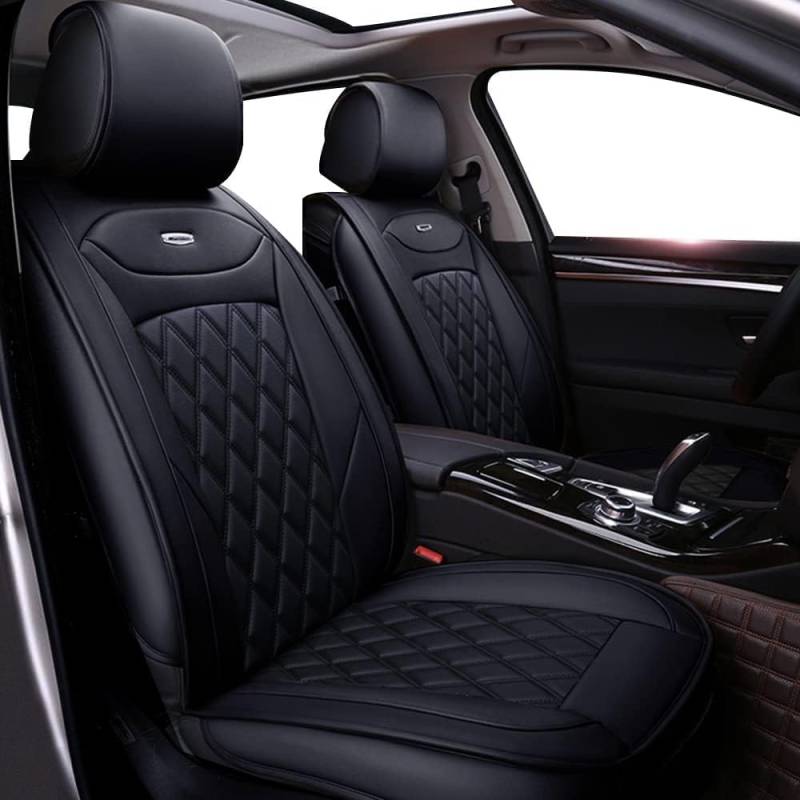 WDXIA Sitzbezüge Auto Vordersitze 2 Stück für VW Passat Variant Typ B6/3C ab Bj.2005-2010, Luxus Kunstleder wasserdichte Autositz Protektor Komplett-Set von WDXIA
