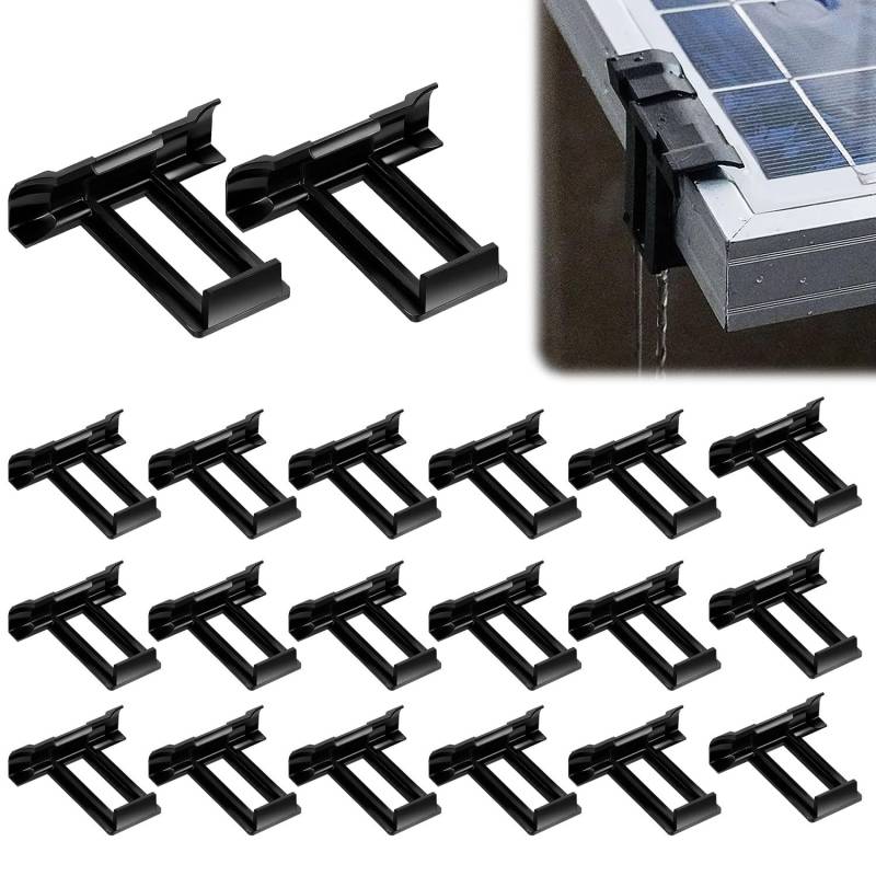 Solarpanel Wasserablauf Clips Schlammentfernungsclip 40mm 20Stk Solarpanel-schlammentfernungsclip für Solarmodule Solar Zubehör Wasserablauf PV Solarpanelen Photovoltaik Panel (40MM) von WDZGX
