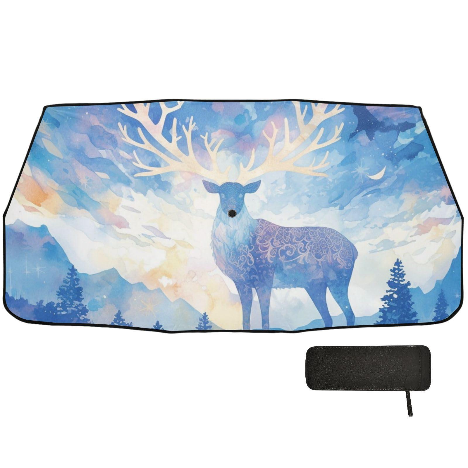 Art Painting Elch Hirsch Blau Mond Schatten für Auto Windschutzscheibe Faltbarer Organizer Fahrzeuge Automatik Para Autos Art Painting Elch Hirsch Blau Mond Schatten für Auto Windschutzscheibe Faltbarer Organizer Fahrzeuge Automatik Para Autos von WDdZzyy
