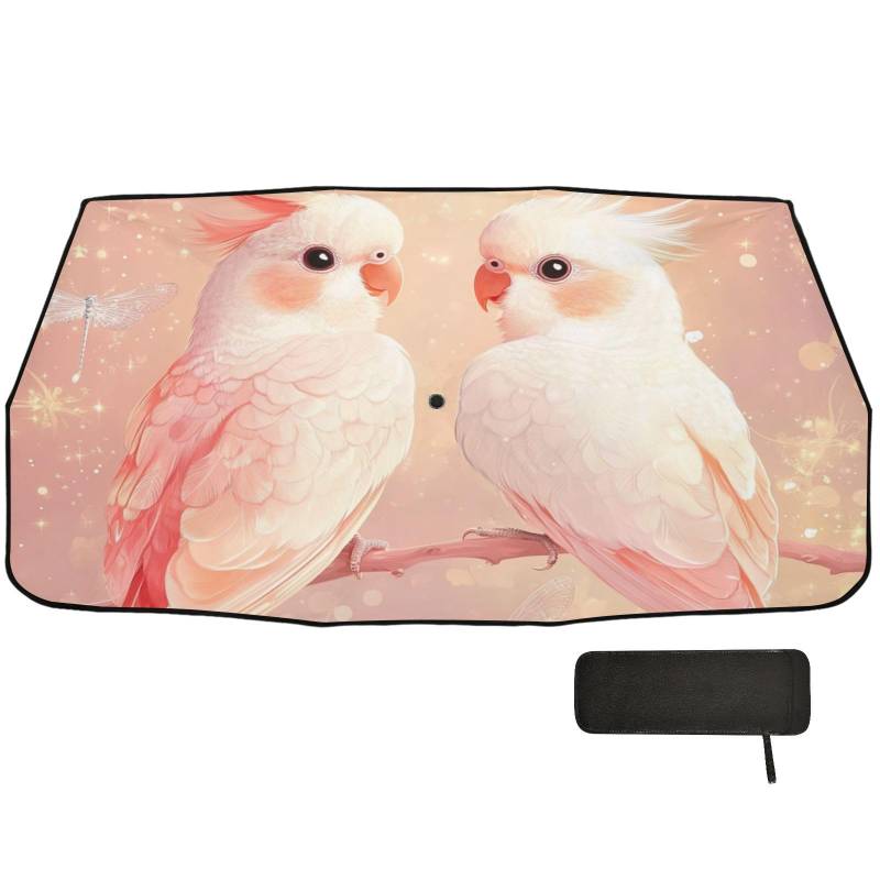 Beauty Nymphensittich-Sonnenschutz, rotgold, faltbar, wie im Fernsehen gesehen, reflektierender Sonnenschutz de sol para carro von WDdZzyy