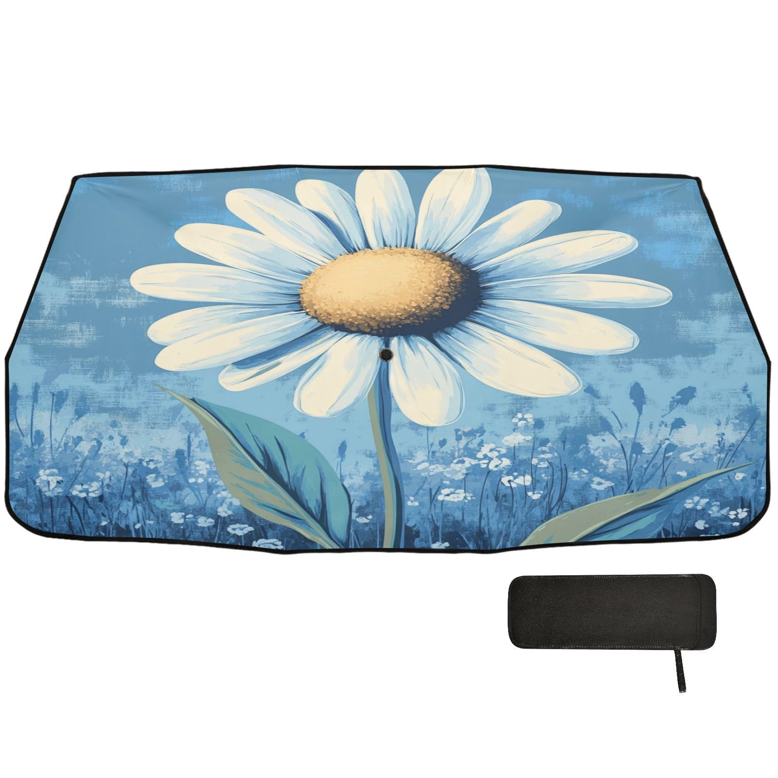 Blue Daisy Bloom UV-Schutz, faltbar, Windschutz, Polarisado para carro Blue Daisy Bloom UV-Schutz, faltbar, Windschutz, Polarisado para carro von WDdZzyy