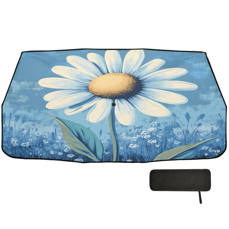 Blue Daisy Bloom UV-Schutz, faltbar, Windschutz, Polarisado para carro von WDdZzyy