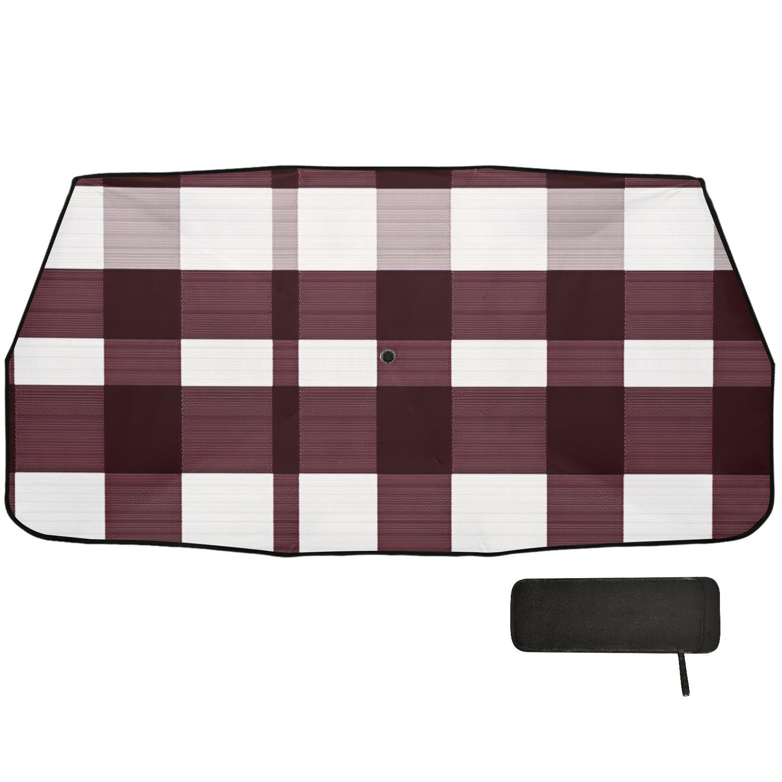 Buffalo Plaid Karo Burgunderrot Regenschirm Auto Schatten Frontscheibe Faltbarer Mann Sonnenblende Schutz de Parrisas Buffalo Plaid Karo Burgunderrot Regenschirm Auto Schatten Frontscheibe Faltbarer Mann Sonnenblende Schutz de Parrisas von WDdZzyy