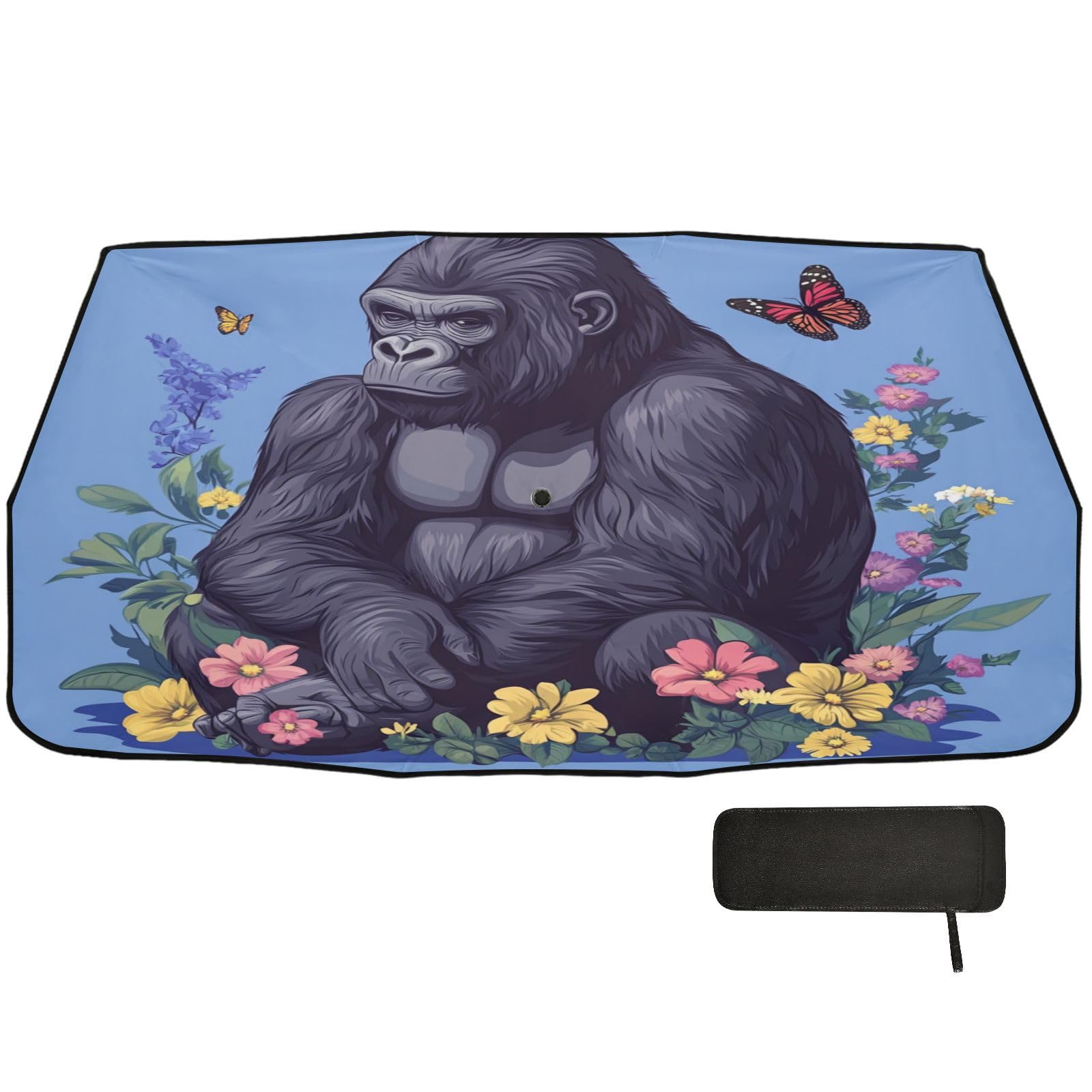 Cartoon Gorilla Royal Blue Sonnenblende für Auto Windschutzscheibe Faltbares Design Reflektierende Windschutzscheibe Tapasoles para carro Cartoon Gorilla Royal Blue Sonnenblende für Auto Windschutzscheibe Faltbares Design Reflektierende Windschutzscheibe Tapasoles para carro von WDdZzyy